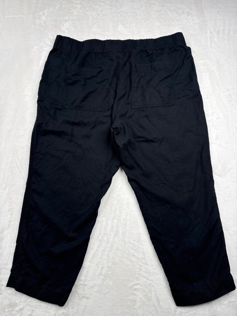 Banana Republic Black Relaxed Fit Linen Blend Drawstring Pants XL